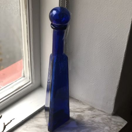 Бутыль с пробкой 500 мл синее стекло