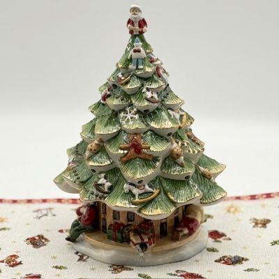 Статуэтка музыкальная подсвечник ВиллеройБох Toys Delight Новогодняя ель 30 см фарфор Германия