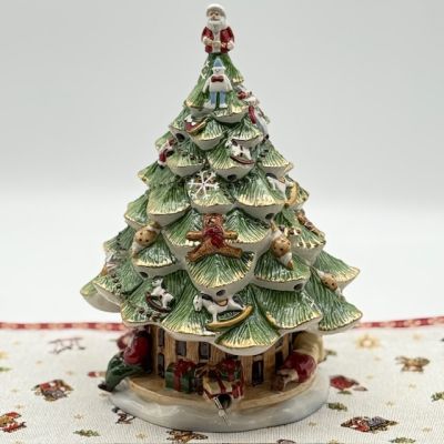 Статуэтка музыкальная подсвечник ВиллеройБох Toys Delight Новогодняя ель 30 см фарфор Германия