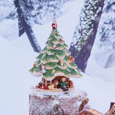 Статуэтка музыкальная подсвечник ВиллеройБох Toys Delight Новогодняя ель 30 см фарфор Германия