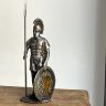 Фигурка рыцаря с копьем и щитом  олово 