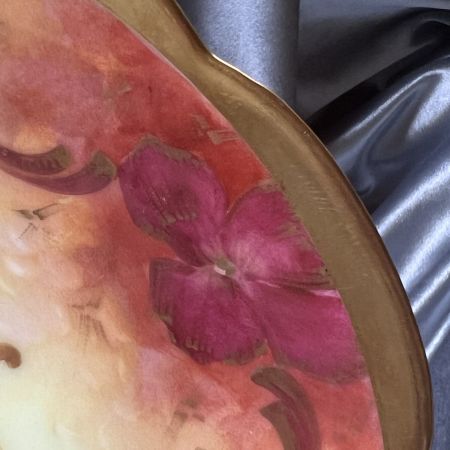 Тарелка ручная роспись Limoges 23 см фарфор Франция