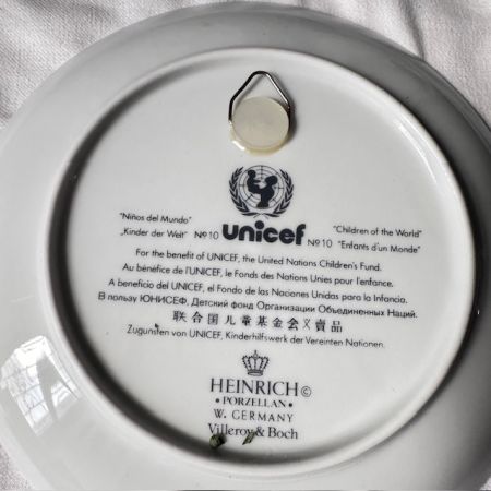 Тарелка Heinrich UNICEF Дети мира № 10 20 см фарфор Германия  