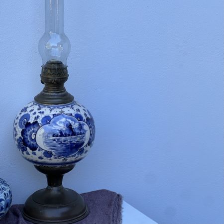 Лампа настольная Delft 64 см керамика медь