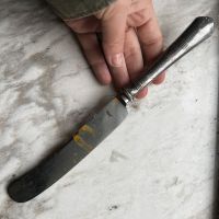 Нож 26 см мельхиор патина
