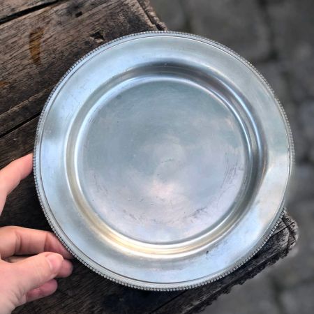 Тарелка с подвесом средняя 19 см олово Швеция