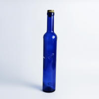Бутылка синяя 0,5 л стекло