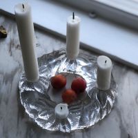 Подсвечник Nybro Венок на 4 свечи 17 см хрусталь Швеция   