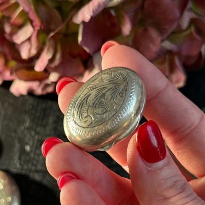 Таблетница локет 3,5 см серебро