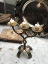 Подсвечник 21,5 см на три свечи латунь