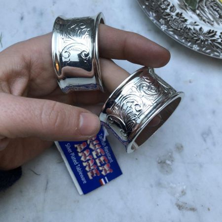 Кольцо для салфетки 5 см серебрение