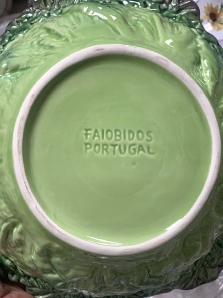 Салатник большой 29 см Капустный лист Португалия