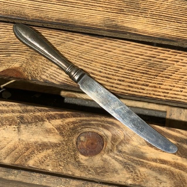 Нож столовый 21 см сталь мельхиор патина