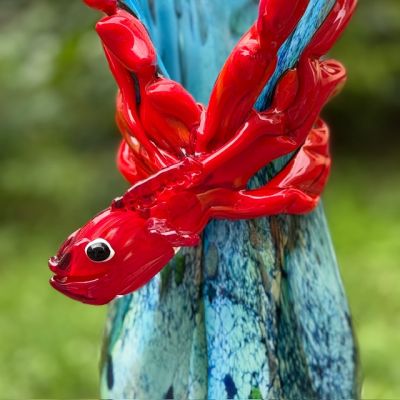 Ваза Murano 47 см цветное стекло ручная работа