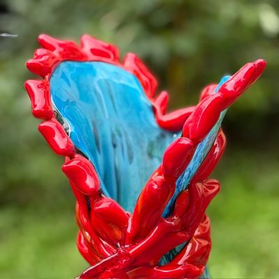 Ваза Murano 47 см цветное стекло ручная работа