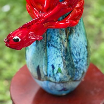 Ваза Murano 47 см цветное стекло ручная работа