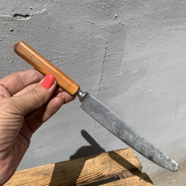 Нож столовый 24 см ручка бакелит