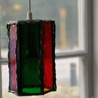 Светильник подвесной 21 см цветное стекло
