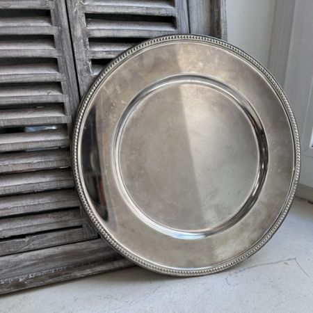 Блюдо поднос подставка под тарелку 31 см сталь
