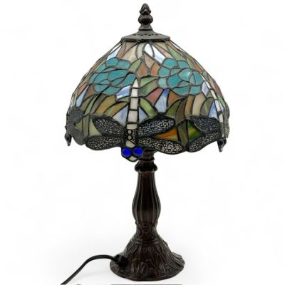 Лампа настольная Тиффани Стрекоза Арнуво 37 см стекло