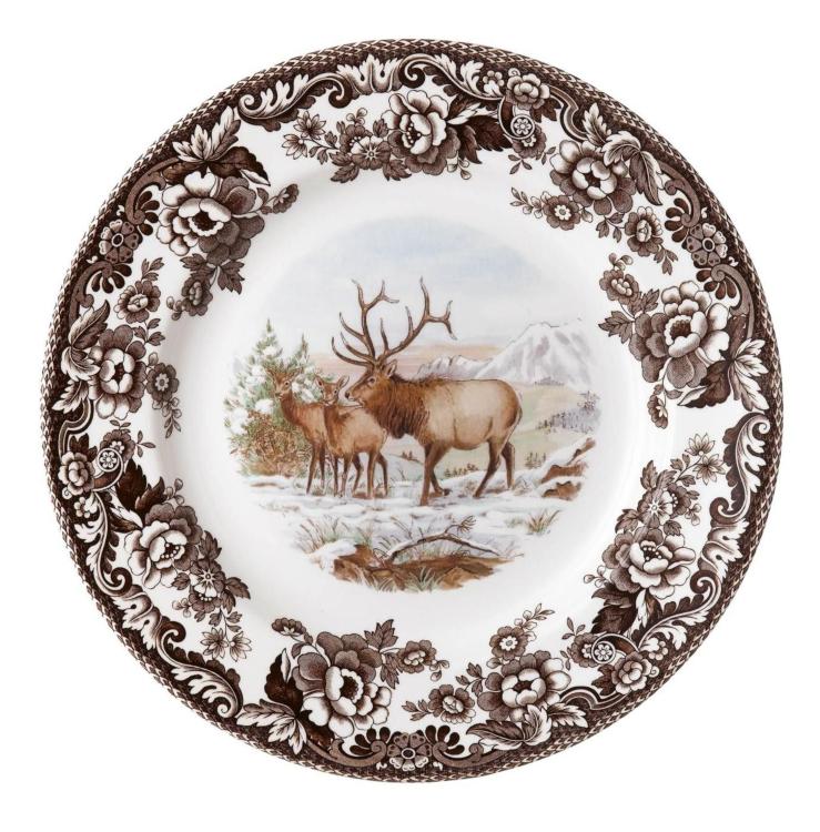 Тарелка 20 см Spode Woodland  Winter scenes elk