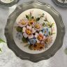 Тарелка Цветы 21 см керамика олово Германия 