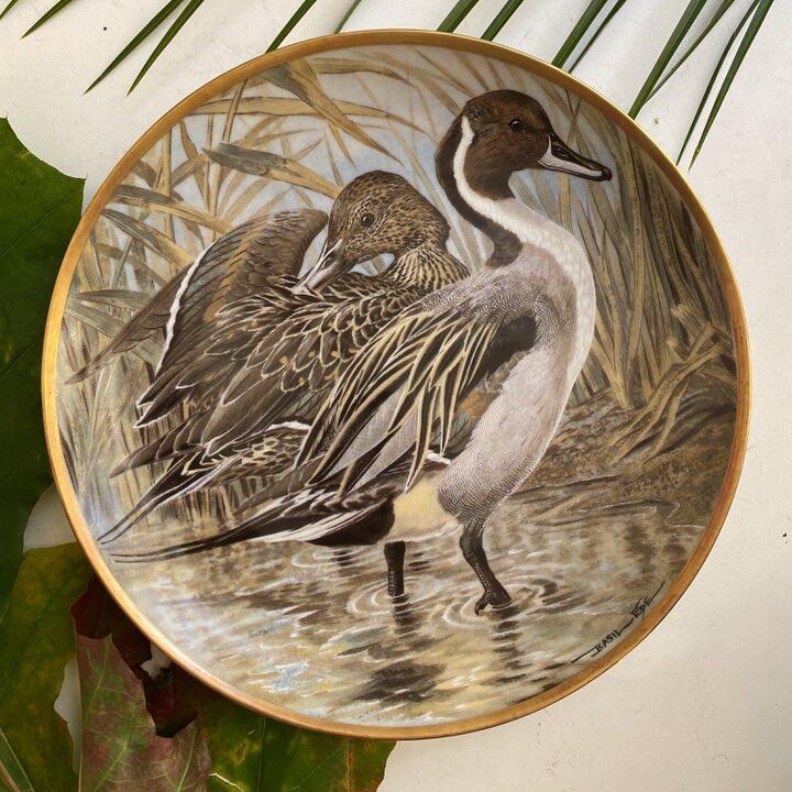 Тарелка Franklin Porcelain by Limoges Water Birds Pintail
