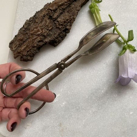 Ножницы щипцы для закусок 17 см серебрение