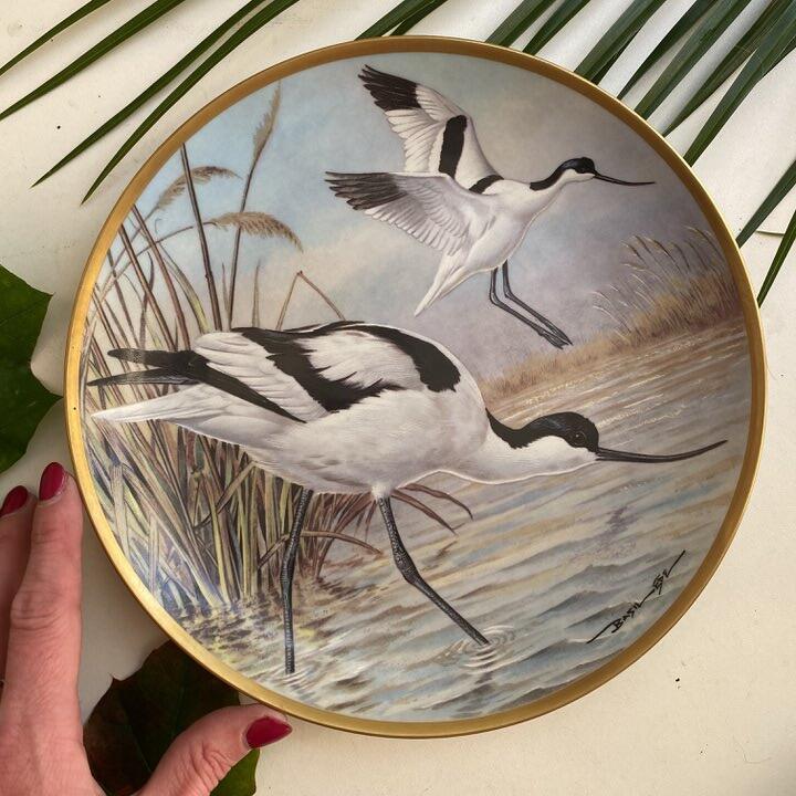 Тарелка Franklin Porcelain by Limoges Water Birds Avocet