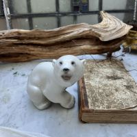 Статуэтка Белый медведь 11 см фарфор ЛФЗ 1970-80 гг.