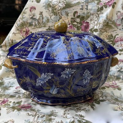 Супница террин 2,5 л фарфор Франция ручная роспись