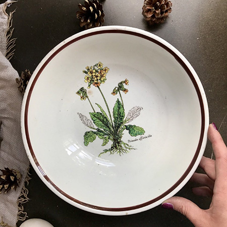 Салатник тарелка глубокая с ботаническим рисунком Италия