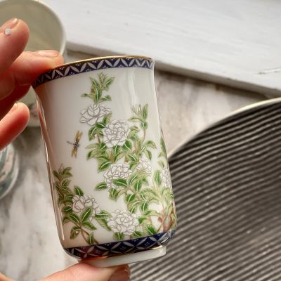 Чашка Franklin porcelain Япония 1981 г 125 мл Роза белая