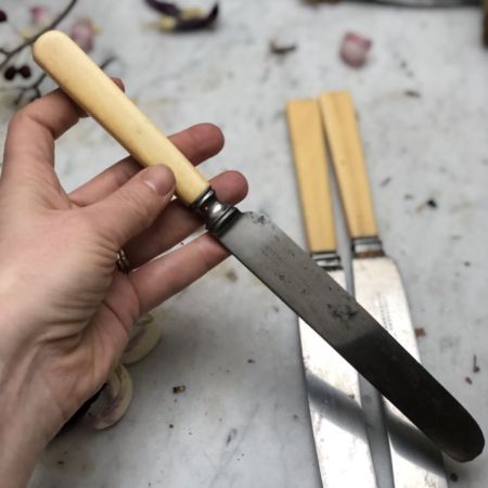Нож столовый 25,5 см с бакелитовой ручкой