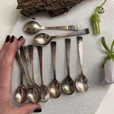 Ложка кофейная 11 см DE серебрение 90 мельхиор