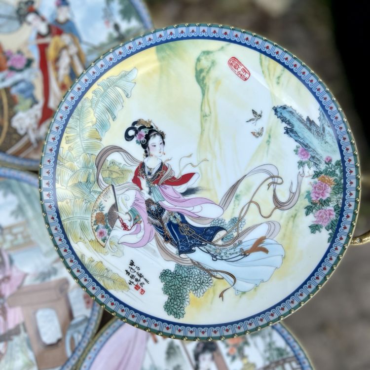Тарелка 22 см Четыре великие красавицы древности 1987 Imperial Jingdezhen Porcelain