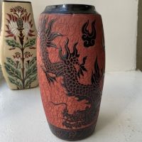 Ваза Дракон и Феникс 28 см керамика