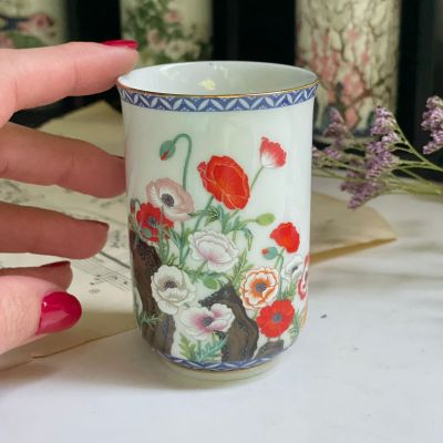 Чашка Franklin porcelain Япония 1981 г 125 мл Маки