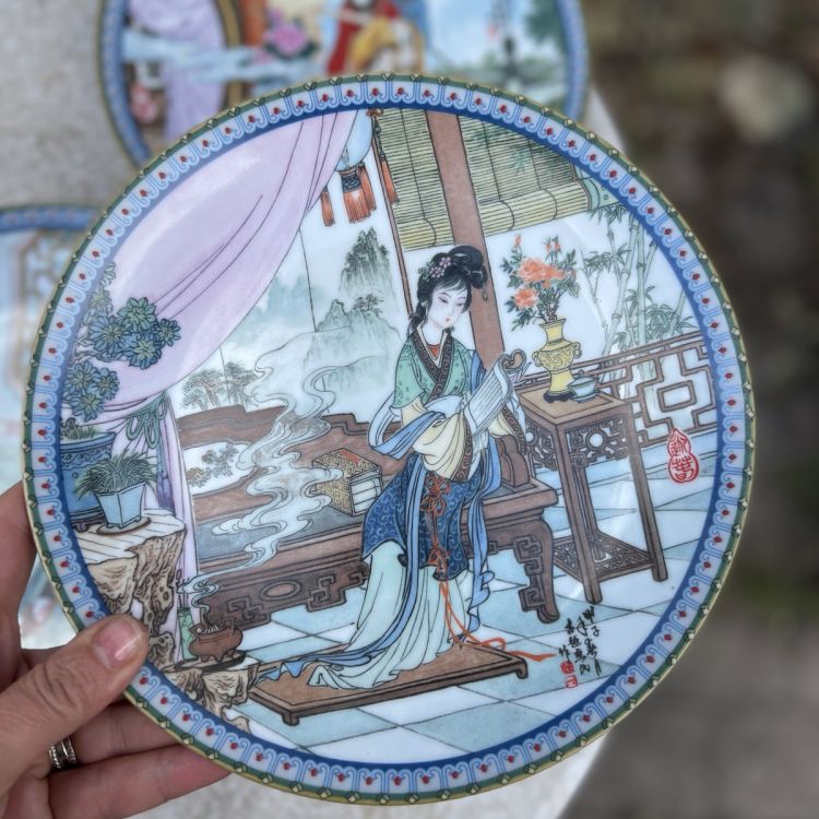 Тарелка 22 см Четыре великие красавицы древности 1987 Imperial Jingdezhen Porcelain