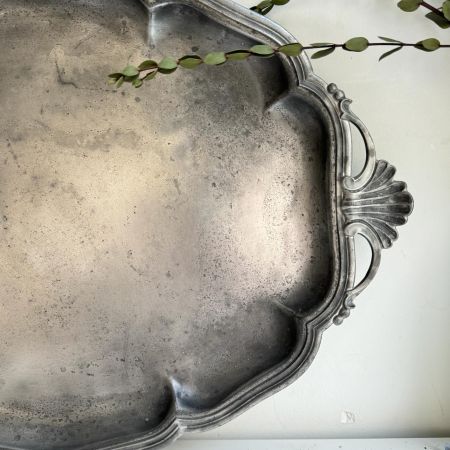 Блюдо поднос 53 см олово Франция ХIХ век