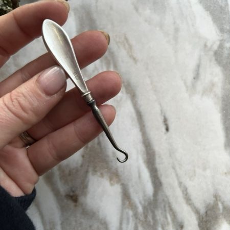 Крючок для кодлера сталь серебро малый