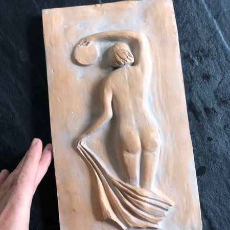 Изразец керамика 14х25 см Девушка