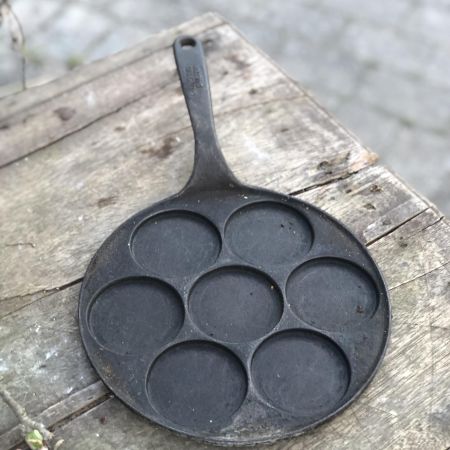 Сковорода чугунная для аладьев Skeppshult Швеция 23,5 см