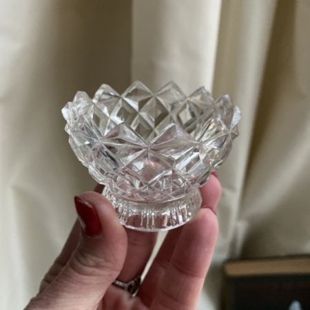 Розетка вазочка 50-е гг граненое стекло