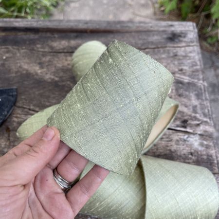 Абажур тканевый зеленый 10 см