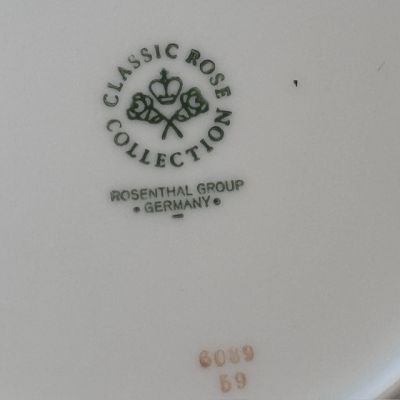 Чайное трио Rosenthal Classic Rose 230 мл кобальт позолота Германия