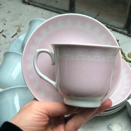 Чайная пара 200мл розовая Always Time for Tea, Англия