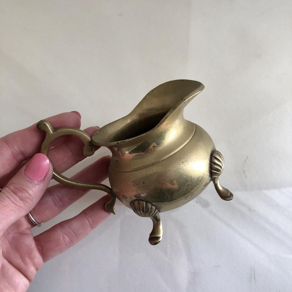 Молочник латунь с серебрением Франция