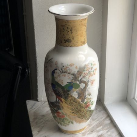 Ваза Павлин Япония ручная роспись шинуазри