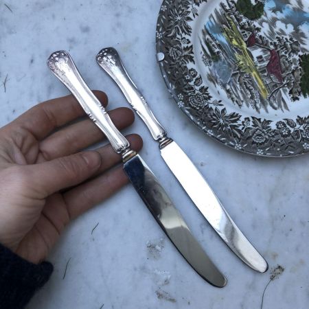 Нож столовый 20 см мельхиор лезвие сталь